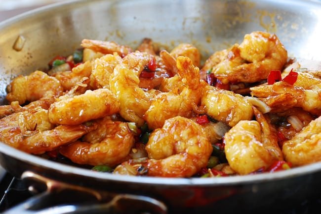Korean Food Kkanpung Shrimp