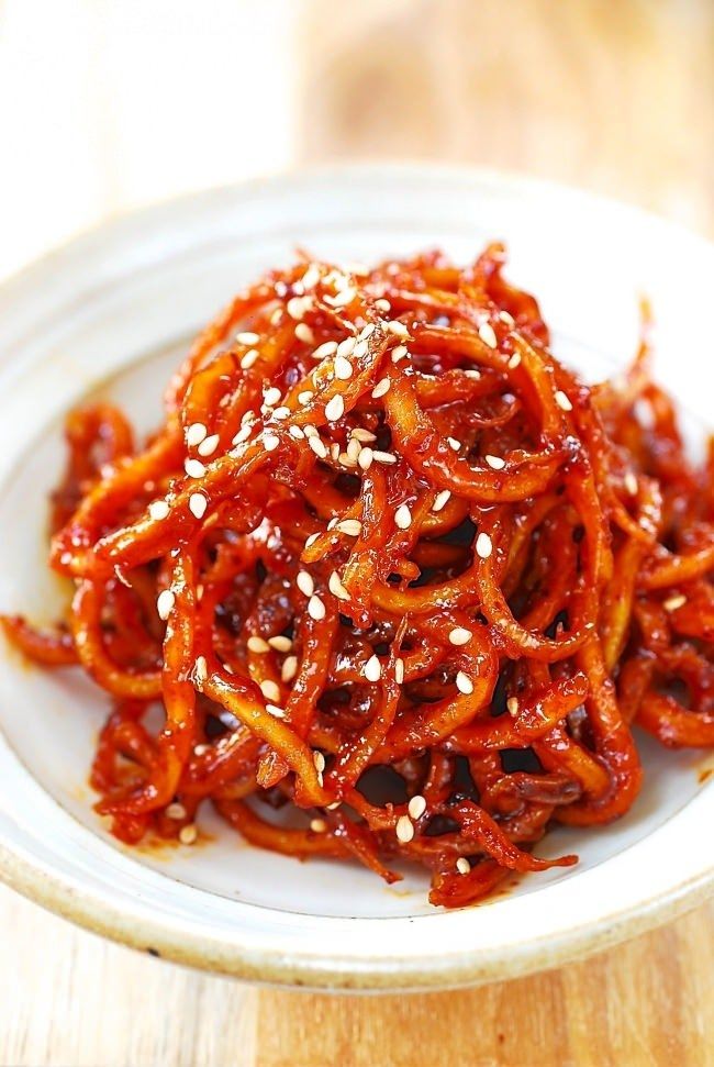 Ojingeochae Muchim (Spicy Squid Strips)